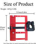 Vertical Cutting Chainsaw Mill For Woodworking And DIY Builders, Direct And Precise Wood Cutting With Vertical Method, red metal frame with dimensions