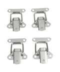 Stainless Steel Draw Latches 4 Pack, 304 Butterfly Buckle Clips for Flight Cases, Tool Boxes, Cabinets, Guitar Gear, Silver 5.5x3.8 cm