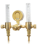 Dual Argon Regulator for TIG and MIG Welding With Flow Meter 0 to 60 CFH CGA580 Welding Gas Regulator and Flow Meter