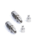 Inflation Valve For 1/4 Inch Air Line PTC Style Nickel Plated Two Pack DOT Approved Durable Off Road Air Tool Accessory For Compressors And Vehicles