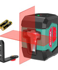 Dual Mode Laser Level With Self Leveling Cross Lines, Pro Grade Accuracy, Vertical And Horizontal Alignment, magnetic bracket, batteries