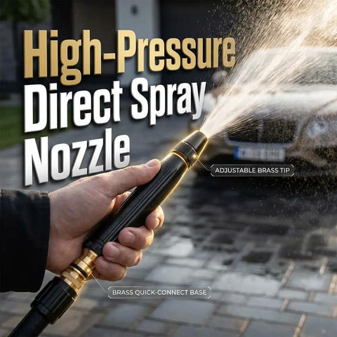 Adjustable High Pressure Washer Spray Gun With Connector Set Direct Jet Shower And Wide Angle Modes For Yard Cleanup