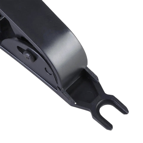 Close-up of Ergonomic PVC Pipe Cutter For Home And Pro Grade Use showing steel tips and grip mechanism.