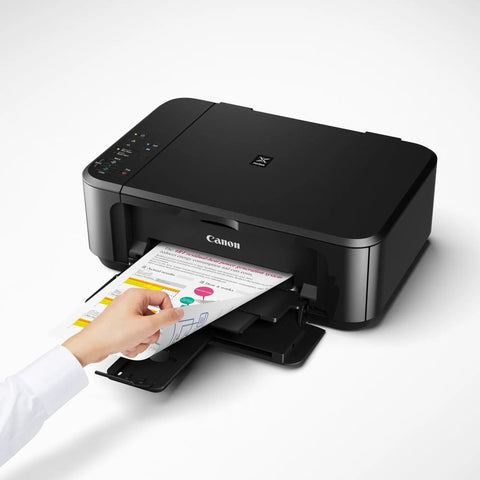 Hand retrieving a printed document from a Wireless All In One Color Inkjet Printer With Mobile And Tablet Printing, Auto Duplex Scanning, Compact Home Office Gear, Alexa Compatible, Smooth Plug And Play Setup For Real Photos, Sweet Results You Gonna Love Every Time.
