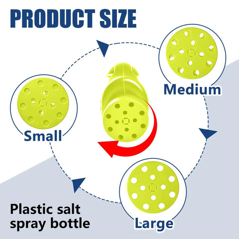 Adjustable Handheld Seed Shaker And Spreader cap showing small, medium, large holes for year-round lawn maintenance