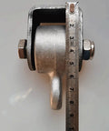 Heavy Duty Swing Hooks Kit with Load Bearing Eye Bolts and Swing Hangers, rust-resistant with ruler for size reference
