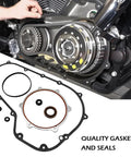 Premium Titanium Alloy Bolt Kit With Durable Primary Gasket And Clutch Primary Cover For Harley Davidson Touring Models with gaskets and seals.