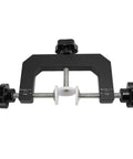 Heavy Adjustable Woodworking Face Clamp Delivering Total No Sweat Aluminum Grip Cabinet Edge Tool Built Badass For Pro Carpenters And Serious Diy Crews On Sites, black steel clamp with adjustable grips.