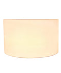 Front view of Off White Faux Linen Drum Lamp Shade With UNO Fitter 36 Mm Inner Ring Brass Fitter 17 Inch Tall By 17 Inch Wide Cylinder Shade