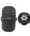 10 Inch 24V 250W Electric Scooter Conversion Kit with inflatable pneumatic tire and brushless wheel hub assembly, front view