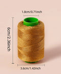 Single spool from Ten Color Sewing Thread Kit With Heavy Duty Denim Grade Polyester Spools 20s/3 Thick Thread Includes Needles