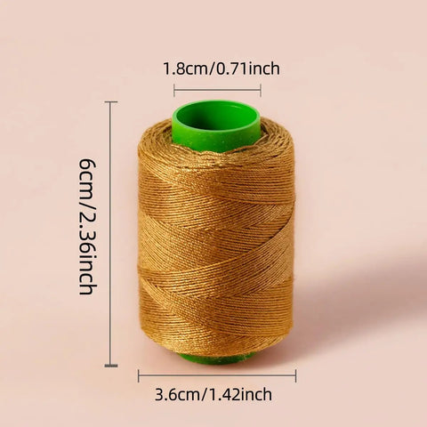 Single spool from Ten Color Sewing Thread Kit With Heavy Duty Denim Grade Polyester Spools 20s/3 Thick Thread Includes Needles