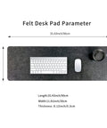 Durable Felt Desk Pad For An Ultra Smooth Workstation Mouse Pad And Keyboard Mat Large 36 By 12 Inches Desk Protector In Dark Gray For Home Office And Gaming Setups