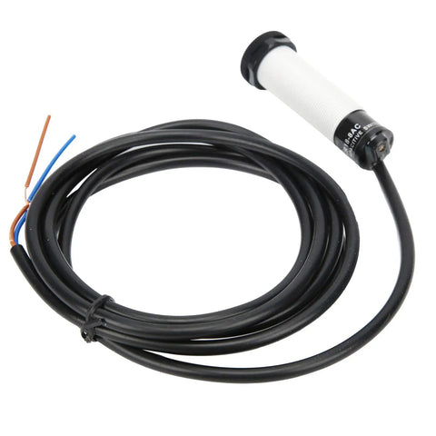 Inductive Proximity Switch 90-250VAC 8mm Sensing Distance with 3.9ft power cord, featuring rugged ABS housing and premium chip.