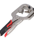 Heavy Duty Chrome Steel Welding Clamps With 270 Degree Rotating Jaws For Pipes 1-3 Inches, showing non slip grip and sturdy lock mechanism.