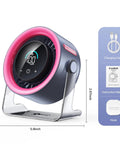 Desk Fan For Bedroom And Office With 100 Speed Levels And Digital Display, pink compact USB fan on stand with accessories