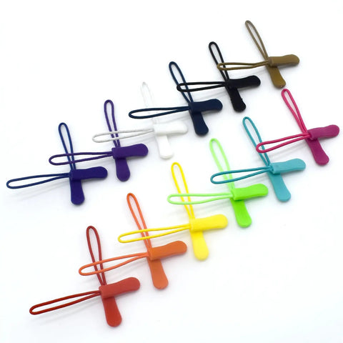 120Pcs Zipper Extension Replacement Pulls Zipper Tabs For Backpacks Luggage And Jackets Repair Kit In 12 Colors displayed on a surface