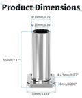 Two Pack LMK10LUU Square Flange Linear Ball Bearing 10x19x55mm With 30mm Flange Edge 6mm Thick Mount Holes 4.5mm dimensions
