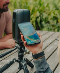 Pocket Size Mini Smart Telescope With App Control For Travel Camping And Hiking Grab And Go Ultra Lightweight Portable Astronomy Scope For Dark Sky Stargazing Backpacking And Adventure on tripod with phone