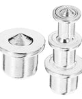 Stainless Steel Dowel Pin Set Five Pack With Dowel Center Transfer Plugs In 6Mm 8Mm 10Mm And 12Mm for precise hole alignment.