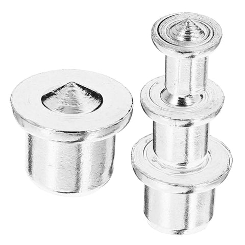 Stainless Steel Dowel Pin Set Five Pack With Dowel Center Transfer Plugs In 6Mm 8Mm 10Mm And 12Mm for precise hole alignment.