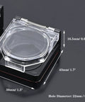 Push Button Switch Cover Dustproof Safety Protector for 22mm Switches shown on black background with dimensions