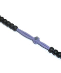 Trail Ready Pace Counter Bead Bracelet For Hiking And Orienteering, Rugged No Glue End Cord, 550 Pound Strength, Lavender 8 Inch