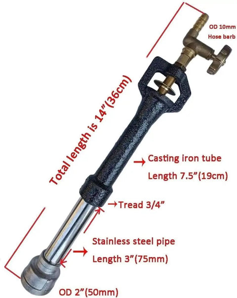 Triple Gas Forge Burner Set With Regulator For Propane No Electric Venturi Forge Burner showing casting iron and stainless steel components