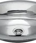 Stainless Steel Oval Kitchen Sink With Brushed Finish, Deep Round Bowl, 17 Inch Long By 12 Inch Wide, Five And A Quarter Inch Deep