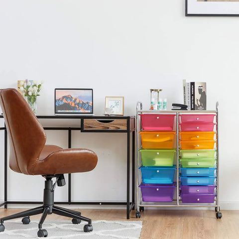 Versatile Rolling Storage Cart With 15 Drawers For Keeping Your Home Office Spotless And Fast Gear Swaps During Any Daily Grind Or Weekend Maker Project