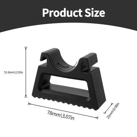 Black Bike Handlebar Stabilizer Stand With Quick Release Clip On For 29 To 34 Millimeters Grips product size dimensions