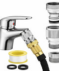 Brass Faucet Quick Connector Hose Adapter For Kitchen Bathroom And Shower Hose Link Garden Hose Portable Washer And Pet Bathing No Fuss Durable Chrome Finish Built For Easy Quick Fit And Leak Free Connections