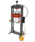 Built Tough 20 Ton H Frame Shop Press With Air And Hydraulic Power, Fully Welded Steel Frame, Safety Guard, Foot Pedal Control, And Movable Ram Head For Easy, Precise Pressing HSP20 with safety guard and foot pedal