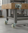 Heavy Duty Plate Caster With Brake 5.9 X 5.9 Inch Plate Mount For Industrial Equipment And Workbenches Nylon Swivel Wheel
