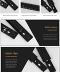 Ultra Smooth Full Extension Drawer Slides 18 Inch Rails Replacement Track Glides with buffer cushion and nylon clips