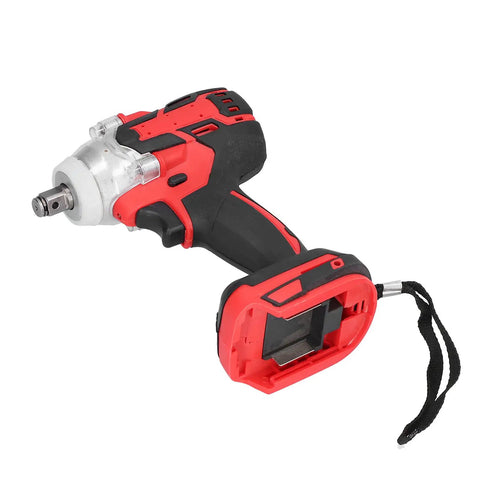 Cloimei 18 V Brushless Cordless Impact Wrench With 1/2 Inch Chuck, 250 Nm Torque, Fast 2400 Rpm Speed For Car Repair And Construction Sites, red and black design