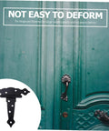 HAKIDZEL black wrought-iron strap door hinge; heavy-duty decorative hinge for doors, cabinets, sheds