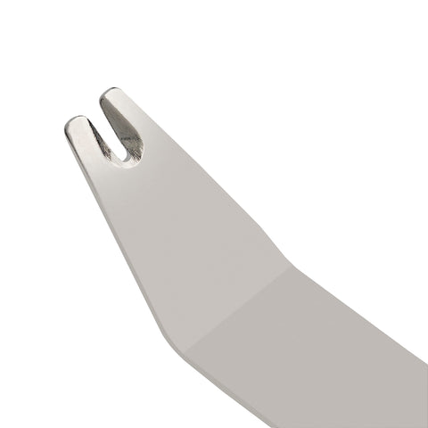 Close-up of Heavy Duty Staple Remover Tool featuring a sturdy stainless steel lifter for upholstery fixes.
