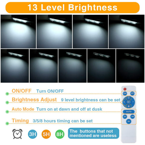 6000W Solar Street Light Outdoor Dusk To Dawn Security Flood Light with brightness levels and remote control features