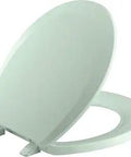 Lustra Q2 Round Closed-Front Toilet Seat with Quick Release Seafoam Green Stain-Resistant Polypropylene Durable Chip-Resistant Cover