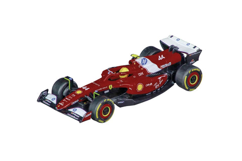 1:43 scale race car from High Speed Slot Car Race Track Set With Over Fourteen Feet Of Track Crossover Section Long Straights And Lap Counter