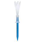 4 Yards More Golf Tees Blue 3 And A Quarter Inch Four Pack For Distance And Control, Flexible Six Prong Tip Reduces Drag And Spin