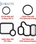 Honda Civic VTEC Solenoid Gasket Kit With Spool Valve Filter And O Rings Plug And Play Direct Fit Includes 15815-RAA-A02 Gasket