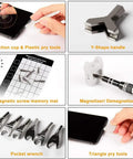 Awesome All In One Precision Screwdriver Set With Magnetic Bits For Phone Repair And Electronics Fix It Torx Hex Phillips Tools That Are Totally Sick And Super Useful For Any DIY Tech Job You Got Going On., phone repair tool kit with pry tools, magnetic mat and Y-handle