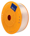 Heavy Duty Transparent Polyurethane Air Hose For Pneumatic Sandersons And Spray Guns Hella Flexible Piping Line With Drop Dead Simple Quick Connect Setup At 200 Meters Long on orange spool.