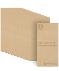 Rock Solid 3 Mm Baltic Birch Plywood Sheets 1/8 X 12 X 24 Inch Box Of 20 stacked sheets showing smooth finish for DIY projects.