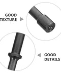 Pneumatic Air Hammer Tool Kit With Solid And Semi Hollow Rivet Heads Steel Construction And Spring Included For Easy Auto Body Smoothing Sheet Metal Shaping And Pro Grade Automotive Repair. black steel rivet head detail
