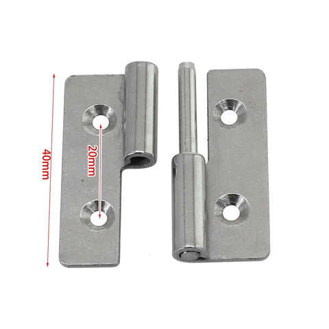 Detachable Door Hinge With Slip Joint Lift Flag, Stainless Steel Connector, 40x30x1.5mm, No Slam Soft Close Damping, detailed view