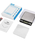 Pocket Digital Kitchen Scale For Jewelry And Cooking, 500g Capacity With 0.01g Precision, Backlit LCD, 2 trays, batteries, manual