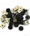 Mini Undertray Bolt Kit With Hex Fixing Screws And U Nuts 20 Piece Fastener Set For Your Ride Car Trim Interior And Exterior Panels Fits Mini Cooper R50 R53 R56 Premium Quality, 20-piece steel and black plastic fasteners
